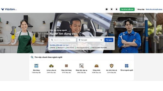 Vieclam.net là website tuyển dụng việc làm uy tín